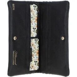 12 Card RFID Protected Leather Purse Black: J-56 -Luxe Style Central 12 card rfid protected leather purse black j 56 p5956 21275 image