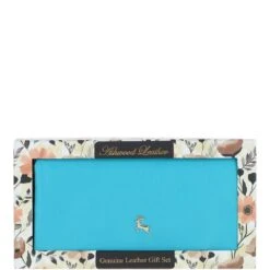 12 Card RFID Protected Leather Purse Blue Atoll: J-56
