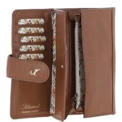 14 Card RFID Protected Large Leather Purse Two Tone Tan: S1 -Luxe Style Central 14 card rfid protected large leather purse two tone tan s1 p6708 24546 image