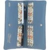 14 Card RFID Protected XL Leather Purse Denim Blue: S-4