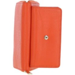 14 Card RFID Protected XL Leather Purse Mandarin: J-54 -Luxe Style Central 14 card rfid protected xl leather purse mandarin j 54 p5941 21153 image