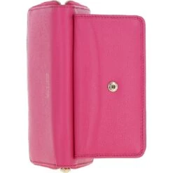 14 Card RFID Protected XL Leather Purse Raspberry: J-54 -Luxe Style Central 14 card rfid protected xl leather purse raspberry j 54 p5943 21167 image