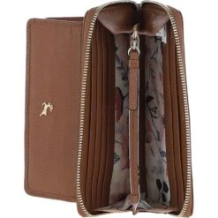 14 Card RFID Protected XL Leather Purse Two Tone Tan: S2