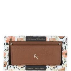 Front Page -Luxe Style Central 14 card rfid protected xl leather purse two tone tan s2 p6714 24498 image