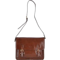 14 Inch Vegetable Tanned Leather Satchel Chestnut/ Vt : Josh