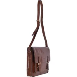 14 Inch Vegetable Tanned Leather Satchel Chestnut/ Vt : Josh -Luxe Style Central 14 inch vegetable tanned leather satchel chestnut vt josh p3342 14908 image