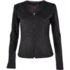 2 In 1 Reversible Leather Jacket Black: Tiana