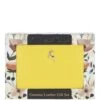 6 Card RFID Protected Zip Around Leather Purse Aurora Yellow: J-57
