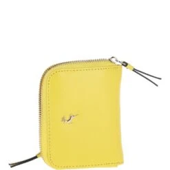 6 Card RFID Protected Zip Around Leather Purse Aurora Yellow: J-57 -Luxe Style Central 6 card rfid protected zip around leather purse aurora yellow j 57 p5964 21312 image