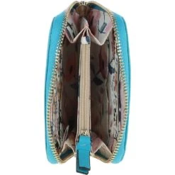 Front Page -Luxe Style Central 6 card rfid protected zip around leather purse blue atoll j 57 p5966 21324 image