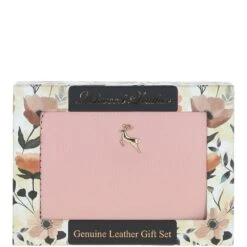 6 Card RFID Protected Zip Around Leather Purse Peach Whip: J-57