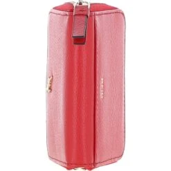 6 Card RFID Protected Zip Around Leather Purse Poppy Red: S-5 -Luxe Style Central 6 card rfid protected zip around leather purse poppy red s 5 p6731 24403 image