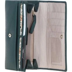 7 Card RFID Protected Large Leather Purse Green: Z-79 -Luxe Style Central 7 card rfid protected large leather purse green z 79 p7028 25895 image