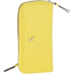 8 Card Zip Around RFID Protected Large Leather Purse Aurora Yellow: J-51 -Luxe Style Central 8 card zip around rfid protected large leather purse aurora yellow j 51 p5919 20991 image
