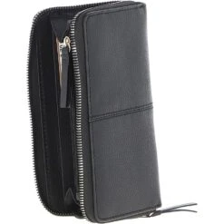 8 Card Zip Around RFID Protected Large Leather Purse Black: Z-70 -Luxe Style Central 8 card zip around rfid protected large leather purse black z 70 p6991 25505 image