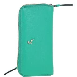 8 Card Zip Around RFID Protected Large Leather Purse Gumdrop Green: J-51 -Luxe Style Central 8 card zip around rfid protected large leather purse gumdrop green j 51 p5921 21015 image
