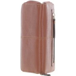 8 Card Zip Around RFID Protected Large Leather Purse Tan: Z-70 -Luxe Style Central 8 card zip around rfid protected large leather purse tan z 70 p6993 25516 image