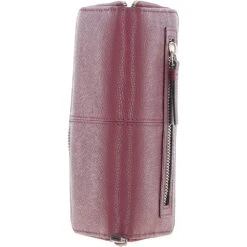 8 Card Zip Around RFID Protected Large Leather Purse Wine: Z-70 -Luxe Style Central 8 card zip around rfid protected large leather purse wine z 70 p6994 25521 image