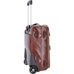 Airline Friendly Cabin Size Trolley In Vegetable Tanned Leather Chestnut : 79014 -Luxe Style Central airline friendly cabin size trolley in vegetable tanned leather chestnut 79014 p2455 11222 image