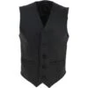All Leather Diamond Stitched Waistcoat Black : G-X W/Coat -Luxe Style Central all leather diamond stitched waistcoat black g x w coat p4158 17772 image