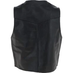 All Leather Waistcoat Black : G-W/C 201 -Luxe Style Central all leather waistcoat black g w c 201 p4156 17782 image