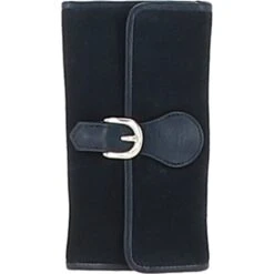 10 Card Suede Leather Purse Navy: S-21
