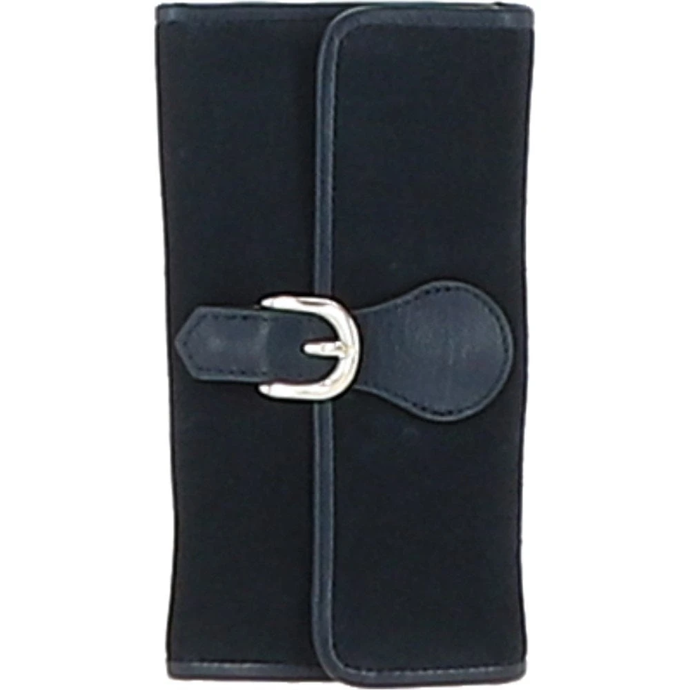 10 Card Suede Leather Purse Navy: S-21 3 10 Card Suede Leather Purse Navy: S-21