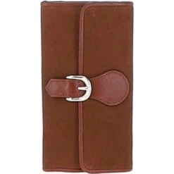 10 Card Suede Leather Purse Tan: S-21