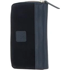 4 Card Zip Around Suede And Leather Purse Navy: S-20 -Luxe Style Central ashwood 4 card zip around suede and leather purse navy s 20 p6260 22721 image
