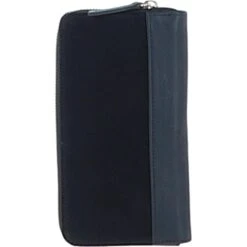 4 Card Zip Around Suede And Leather Purse Navy: S-20 -Luxe Style Central ashwood 4 card zip around suede and leather purse navy s 20 p6260 22722 image