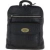 Croc Print Leather Mini Backpack Black: L-75