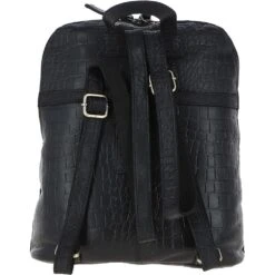 Croc Print Leather Mini Backpack Black: L-75 -Luxe Style Central ashwood croc print leather mini backpack black l 75 p6393 23413 image