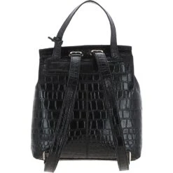 Crocodile Print Leather Backpack Black: C-51 -Luxe Style Central ashwood crocodile print leather backpack black c 51 p5408 19645 image