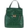 Crocodile Print Leather Backpack Green: C-51 -Luxe Style Central ashwood crocodile print leather backpack green c 51 p5410 19659 image