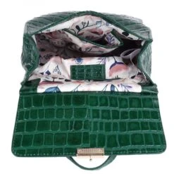 Crocodile Print Leather Backpack Green: C-51 -Luxe Style Central ashwood crocodile print leather backpack green c 51 p5410 20009 image