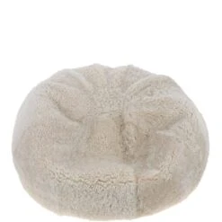 Curly Sheepskin Bean Bag Natural -Luxe Style Central ashwood curly sheepskin bean bag natural p4366 18706 image