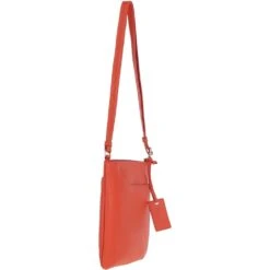 Curve Zip Top Leather Cross Body Bag Orange: 63028 -Luxe Style Central ashwood curve zip top leather cross body bag orange 63028 p5602 20118 image