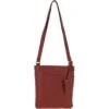 Curve Zip Top Leather Cross Body Bag Red: 63028