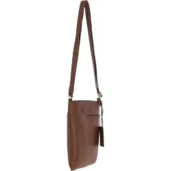 Curve Zip Top Leather Cross Body Bag Tan: 63028 -Luxe Style Central ashwood curve zip top leather cross body bag tan 63028 p5620 20134 image