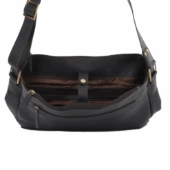 Five Pocket Carry All Leather Messenger Bag Brown/tum : Pedro -Luxe Style Central ashwood five pocket carry all leather messenger bag brown tum pedro p637 2593 image