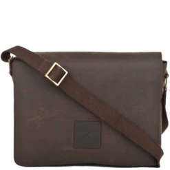 Five Pocket Carry All Leather Messenger Bag Mud/mud : Pedro