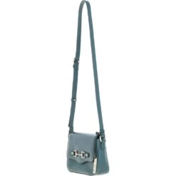 Flap Over Leather Crossbody Bag Green: Z-75 -Luxe Style Central ashwood flap over leather crossbody bag green z 75 p7012 25598 image