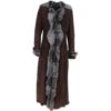 Full Length Toscana Suede Leather Coat Brown: Squisita -Luxe Style Central ashwood full length toscana suede leather coat brown squisita p6824 25116 image