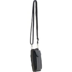 Ladies Leather Phonebag/Purse Black: T-80 -Luxe Style Central ashwood ladies leather phonebag purse black t 80 p7505 27207 image