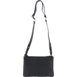Ladies Two Sections Leather Shoulder Bag Black: J-18 -Luxe Style Central ashwood ladies two sections leather shoulder bag black j 18 p5916 20958 image