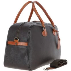 Large Football Print Leather Holdall Brown/tan: Baron -Luxe Style Central ashwood large football print leather holdall brown tan baron p5745 20458 image