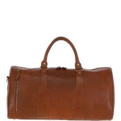 Large Leather Holdall – Honey: T-77