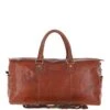Large Leather Holdall Tan : G-30