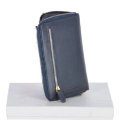 Large Vegetable Tanned Leather Note And Coin Purse Navy: POH-1006 -Luxe Style Central ashwood large vegetable tanned leather note and coin purse navy poh 1006 p3175 13984 image