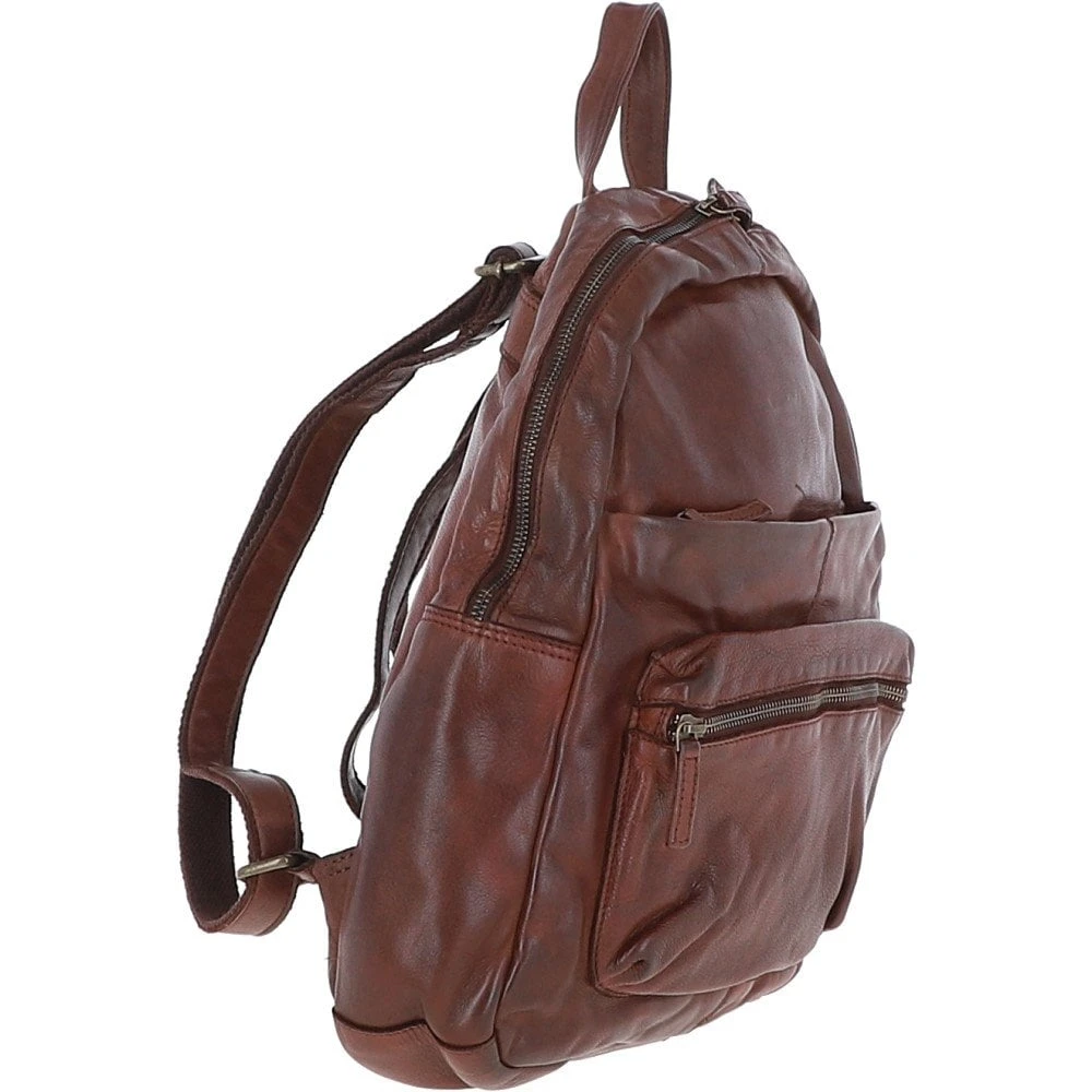 Large Vintage Leather Backpack Brandy –RUBEN 6 Large Vintage Leather Backpack Brandy –RUBEN - Image 4